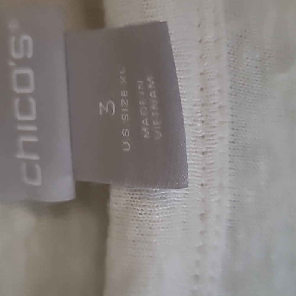 Chico's Boatneck  100% Linen Women Pullover Top XL - Picture 2 of 10